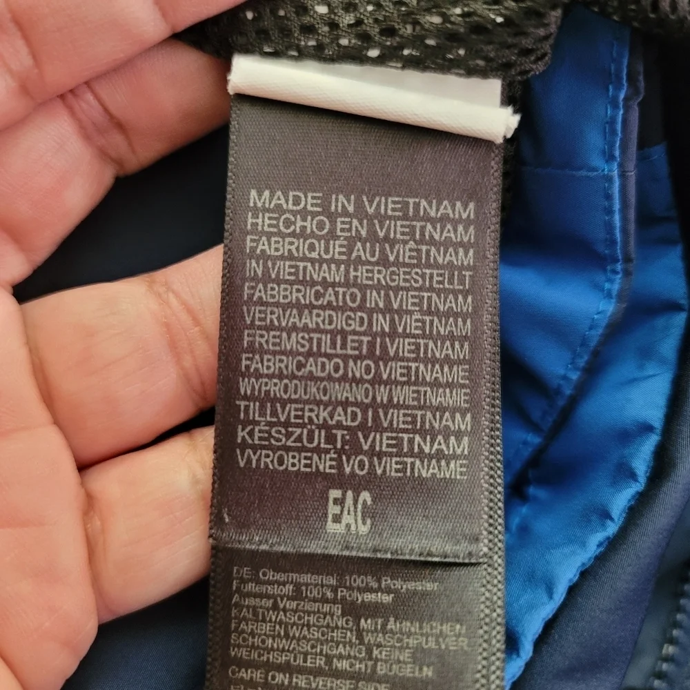 Sz Large (Kids) Marmot Boy's Hooded Blue Windbreaker